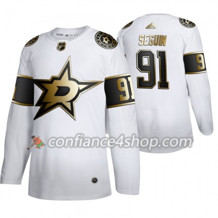 Adidas Maillot de Hockey Dallas Stars Tyler Seguin 91 Adidas 2019-20 Golden Edition Blanc Authentic - Homme
